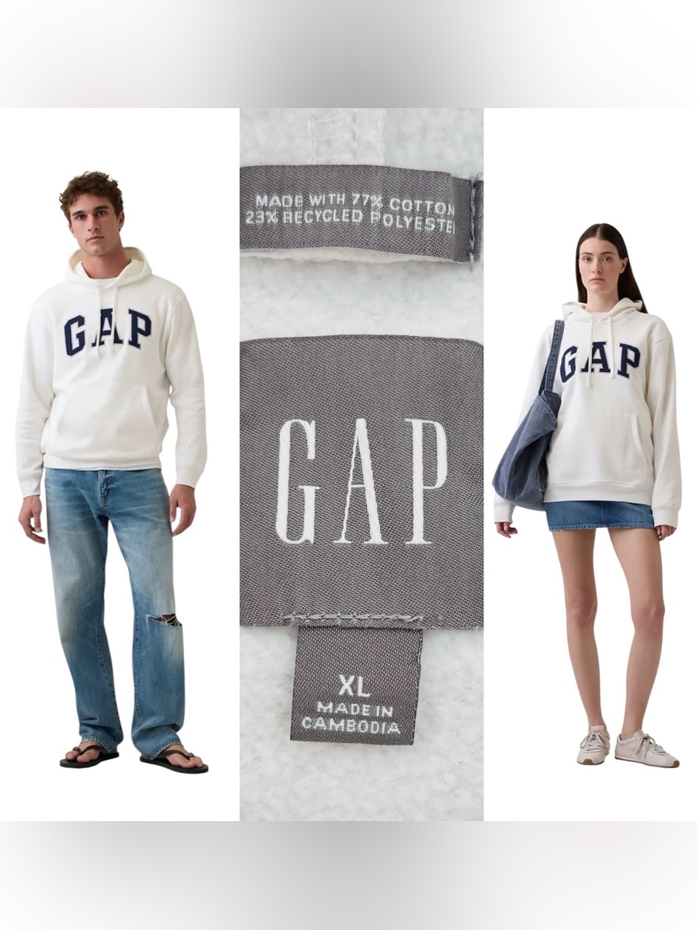 Gap Adult Soft Arch Logo Hoodie Sz. XL Unisex
